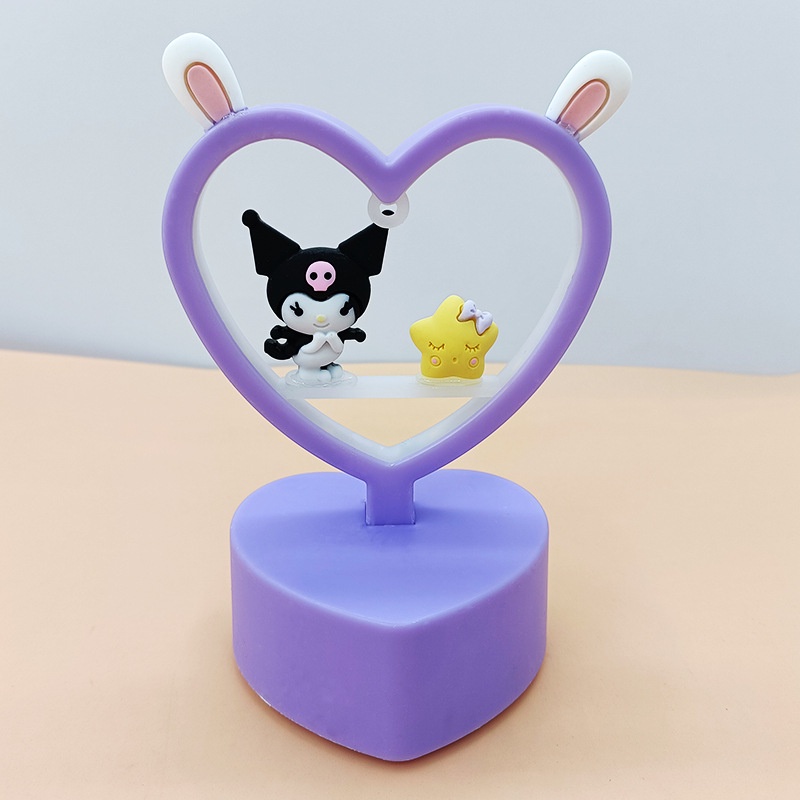 Sanrio Đồ Chơi Đèn Ngủ Để Bàn Mymelody Led Nghệ Thuật Hình Thỏ Cinnamoroll Tình Yêu Lãng Mạn Diy