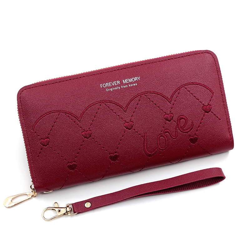 Ví Da Dáng Dài Có Khóa Kéo Thời Trang Cho Nữ