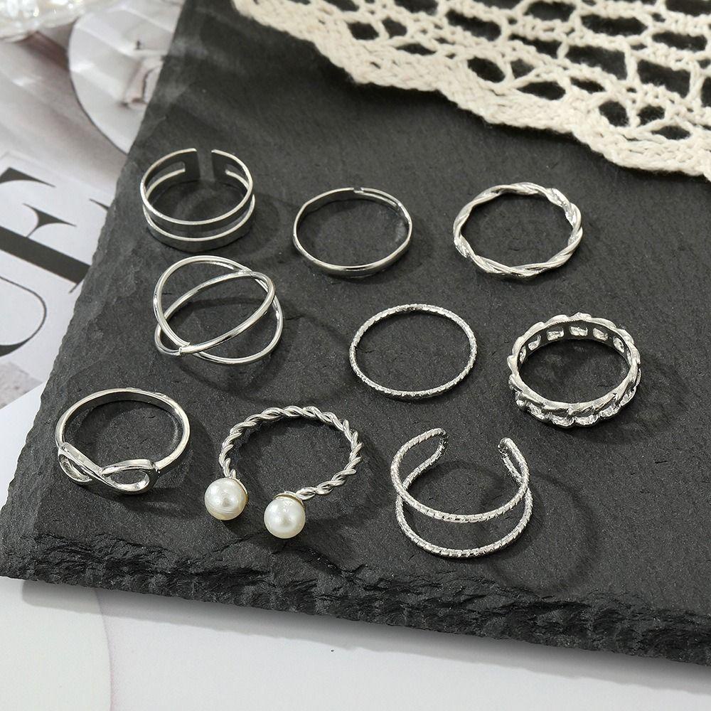 Bộ Nhẫn Hình Nơ Trái Tim Tinh Tế Ngọt Ngào Cho Nữ SOMEDAYZL|Trang Sức Thời Trang