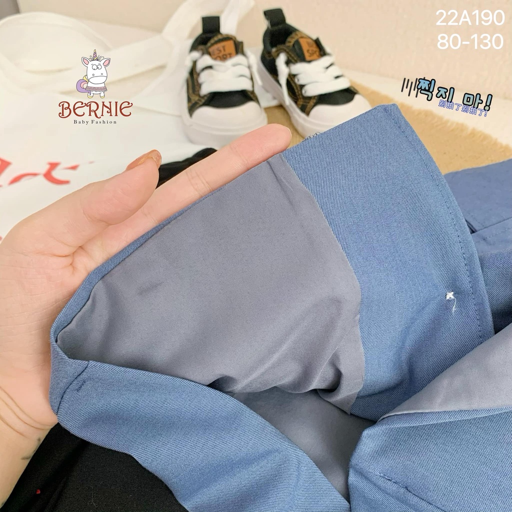 Set vest 4 khuy quần đen Bernie cho bé trai