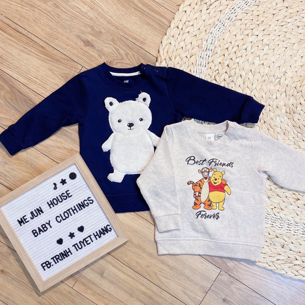 Áo nỉ bông HM có cúc cài bé trai