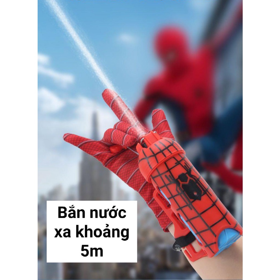 Bộ Đồ Chơi Găng Tay Bắn Nước Người Nhện Spider Man Độc Đáo Cho Trẻ Em