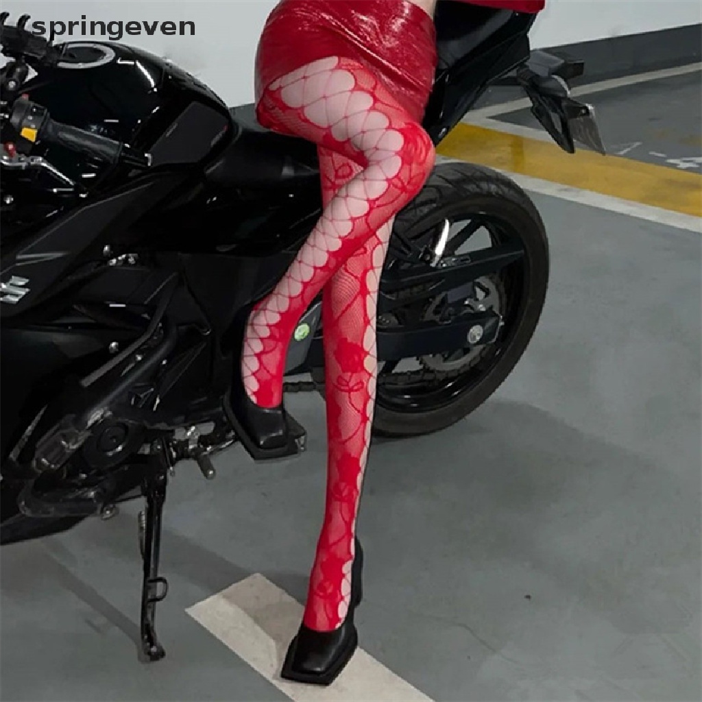 Quần Tất Lưới Dài Màu Sắc Kẹo Ngọt Phong Cách Punk Lolita Gợi Cảm Cho Nữ