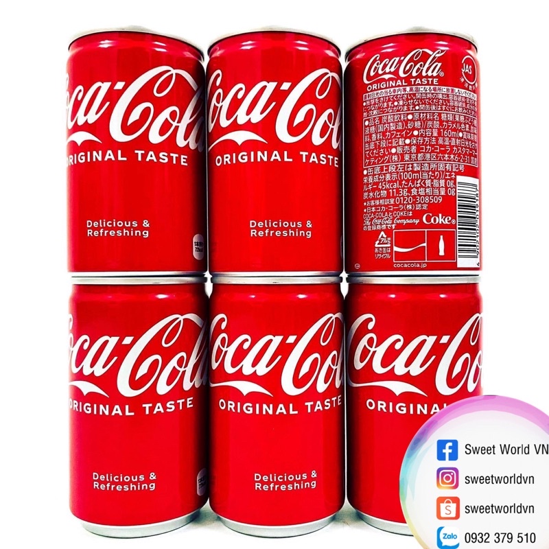 [THÙNG 30 LON] Coca Cola lon mini (160ml) - Nhật Bản