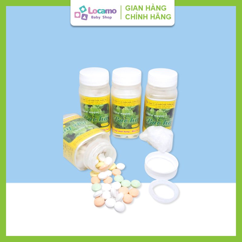 Viên ngậm Bạc Hà mát họng dịu ho Lọ 150 Viên