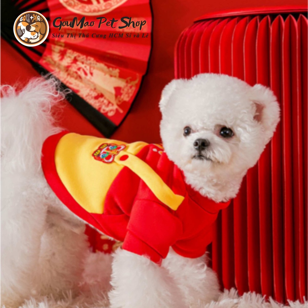 Áo tết cho chó mèo , mẫu mới siêu xinh hàng cao cấp HIPIDOG - GOUMAO PET