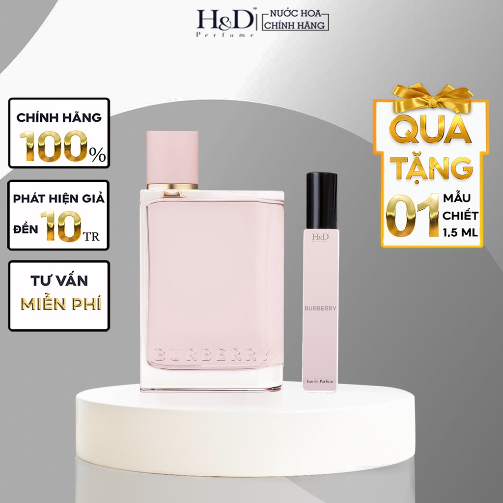 Nước hoa nữ Burberry Her EDP Chiết Dịu dàng, Thanh lịch chiết 5ml/10ml/20ml