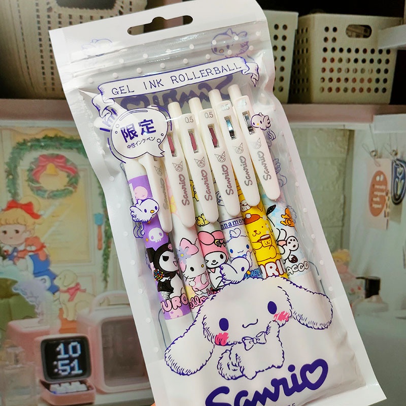 6Pcs/set SANRIO Bút Mực Gel Ngòi 0.5 Kulomi Kiểu Dáng Dễ Thương Cho Nam Và Nữ