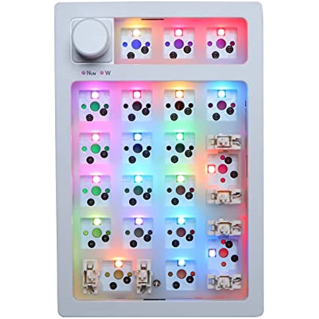 Bàn Phím Cơ Fer JJK21 20 Phím 1500mAh Bluetooth 5.0 / 2.4GHz / Núm Xoay Tương Thích Với 3 / 5Pi