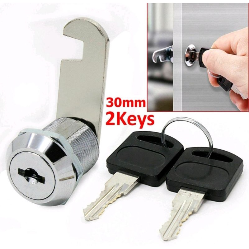 Ổ khóa tủ chén/hộp thư 16mm 20mm 25mm 30mm kèm 2 chìa khóa chuyên dụng