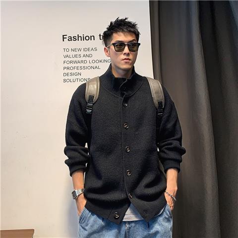 Áo Khoác Cardigan Dệt Kim Cao Cấp Phong Cách Retro Thời Trang Thu Đông Mới 2021 Cho Nam