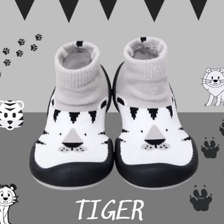 Giày mùa hè cho bé trai đế đen cao su TIGER Ggomoosin hình con hổ dễ phối đồ