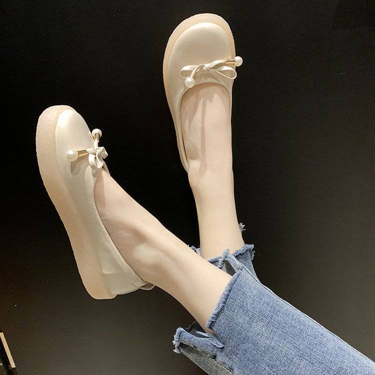 Giày Lười Đế Mềm Màu Trắng Thời Trang Cho Nữ