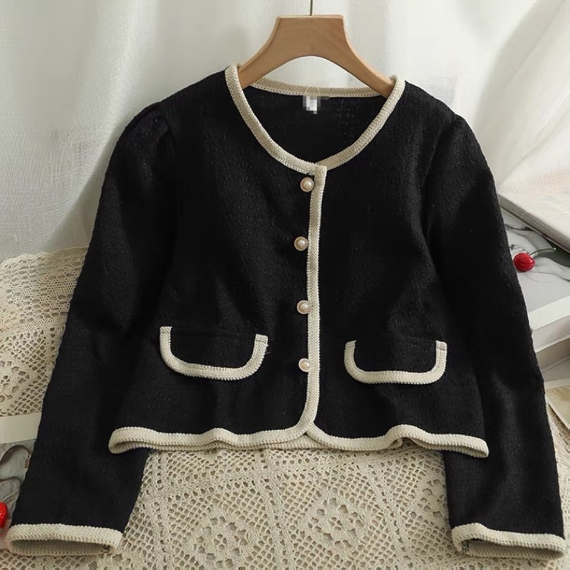 Nina Coat - Áo khoác dạ tweed 2 màu đen, trắng