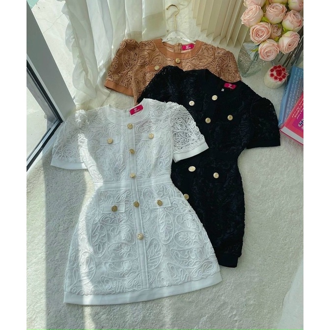 🧧 ĐẦM REN BÍNH PHỐI NÚT FORM CHỮ A 60-90kg 🧧 BIGSIZE RIN HEO