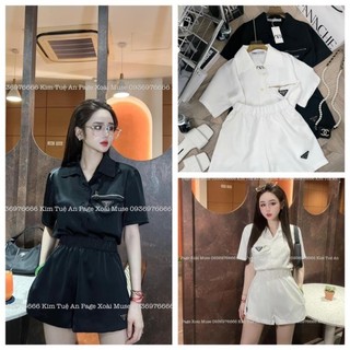 𝗩𝗶𝗱𝗲𝗼 𝗔̉𝗻𝗵 𝗧𝗵𝗮̣̂𝘁 ✔ sét sơ mi prada chất chéo thái mặc lên người đứng form lắm ạ
