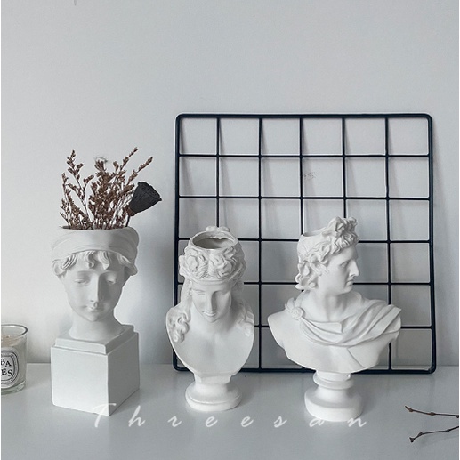 Lọ hoa tượng Hy Lạp nữ thần venus LOHSU8 vintage cute dễ thương cắm bút cọ trang điểm decor trang trí 18cm