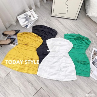 Đầm Cúp Ngực Nơ Xếp Li Today Style D3720 Sang Trọng