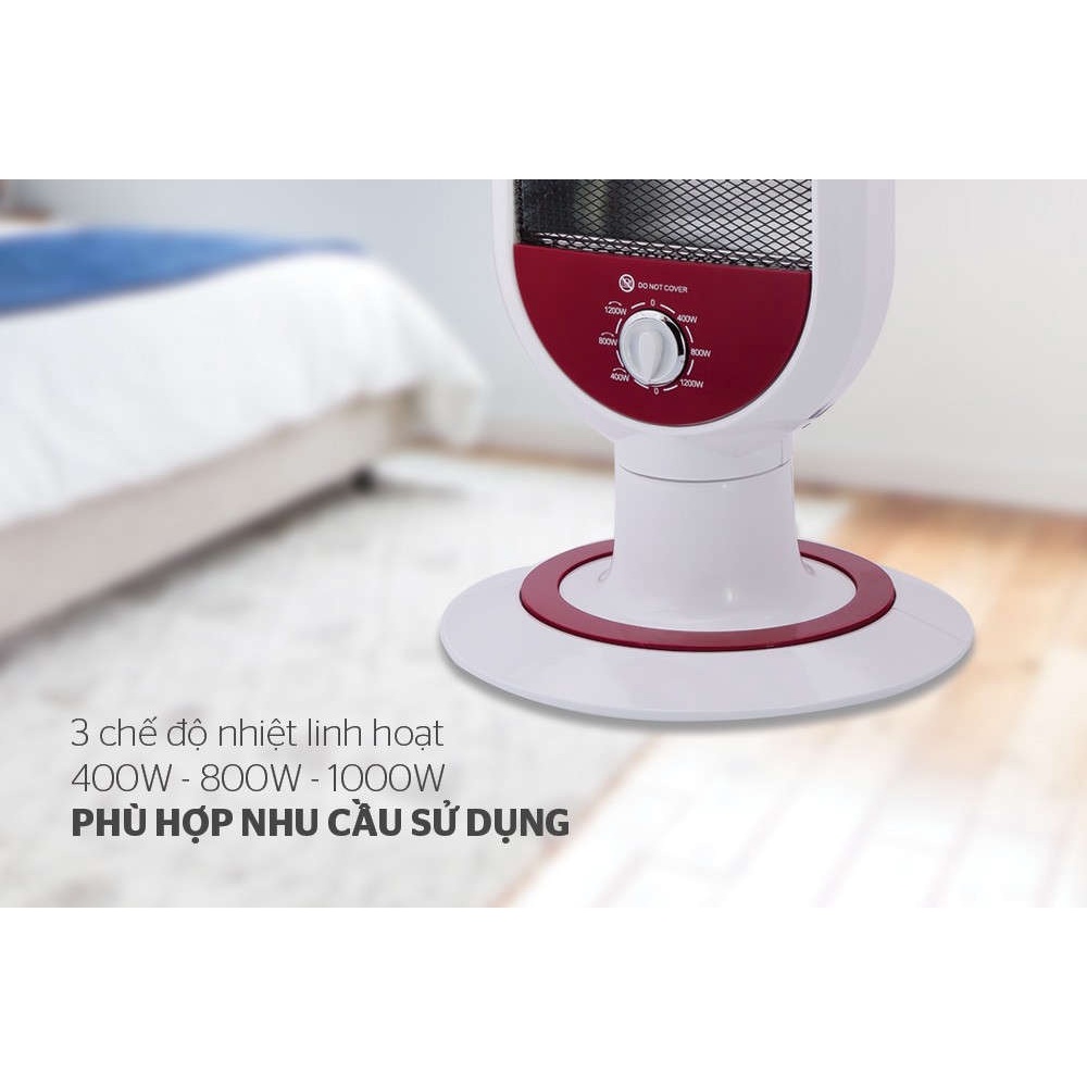 Đèn Sưởi 3 Bóng Fuji, Đèn Sưởi Gia Đình, An Toàn, Không Chói Mắt, Bảo Hành 12 Tháng