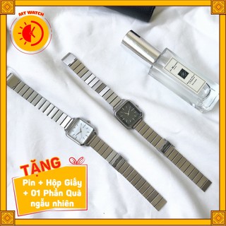 Đồng hồ nữ ulzzang mặt vuông dây kim loại cao cấp, thời trang , chống nước 3atm