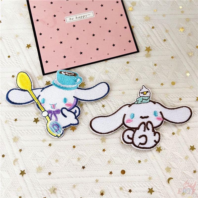 ✿ Miếng Dán Tự Dính Họa Tiết Hoạt Hình Kuromi / Melody / Cinnamoroll ✿ 1 Miếng Dán Ủi Lên Quần Áo, Túi Xách Thêu Hoạ Tiết Ngọt Ngào