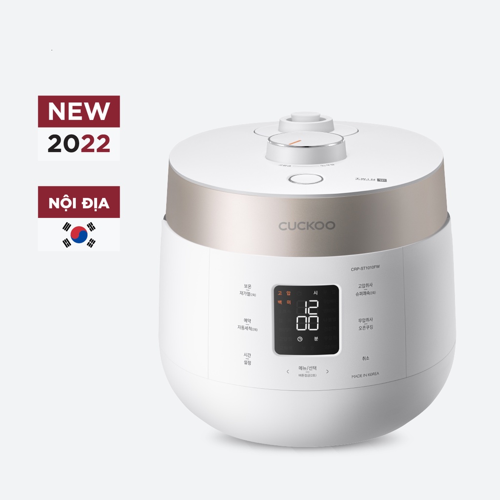 Nồi cơm điện Cuckoo CRP-ST1010FW màu trắng vàng dung tịch 1,8 lít