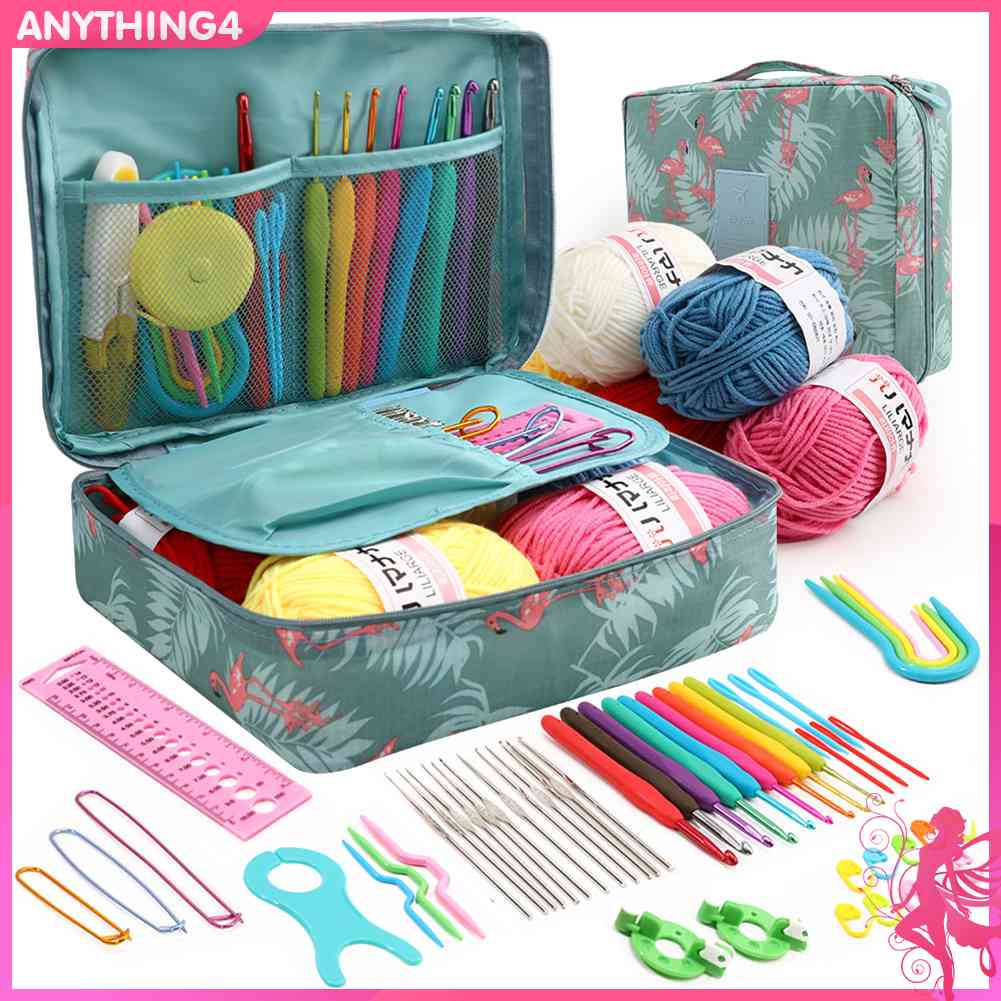 ✥Bất cứ thứ gì 444✥Bộ Dụng Cụ Đan Móc Len Thủ Công 5 Nhóm Cho Người Mới Bắt Đầu