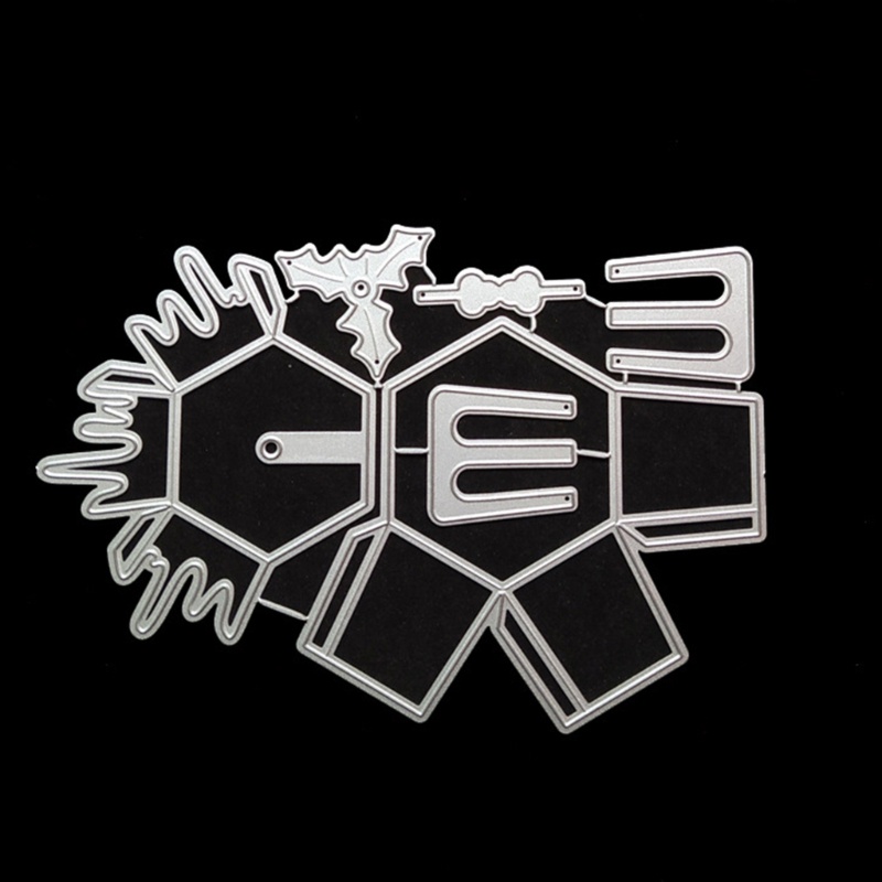 Khuôn Cắt Giấy Kim Loại Hình Hộp Bánh Xinh Xắn