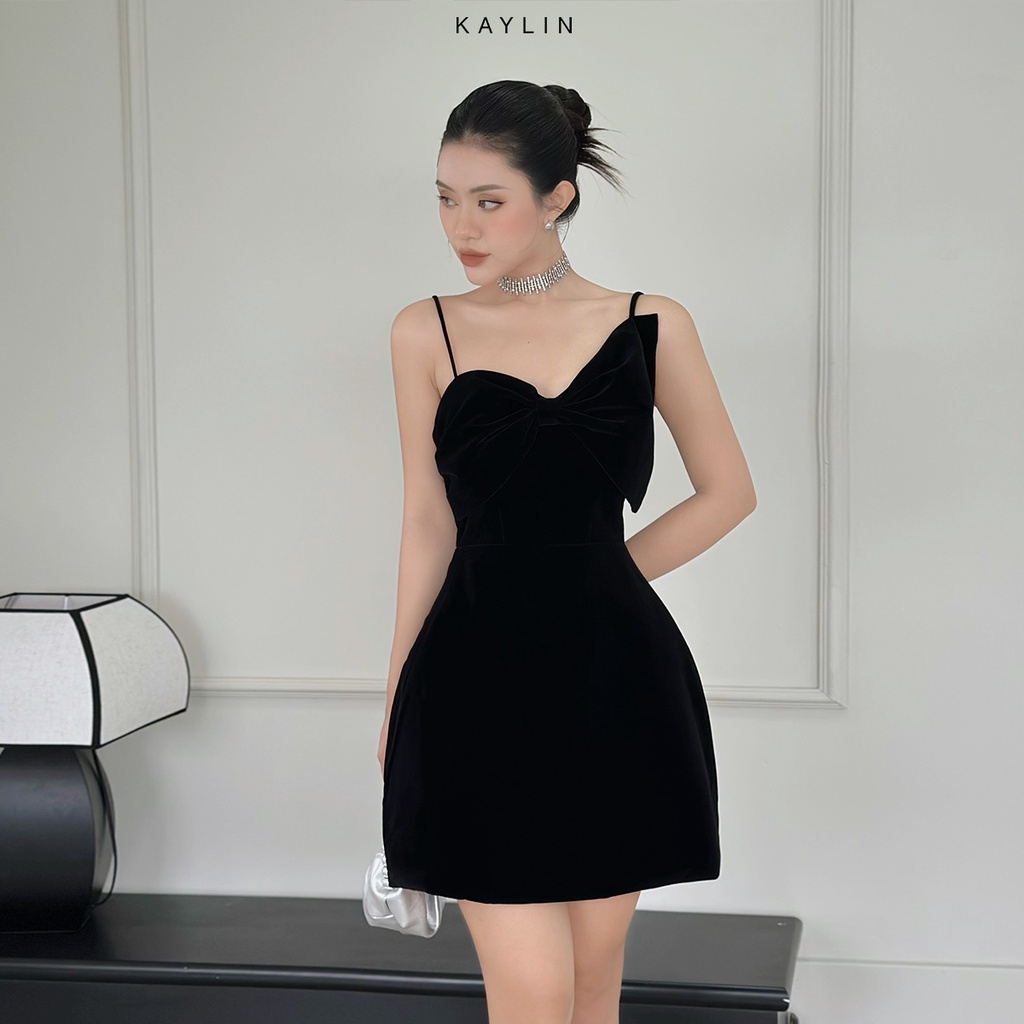 Đầm hai dây phối nơ KAYLIN - N1917