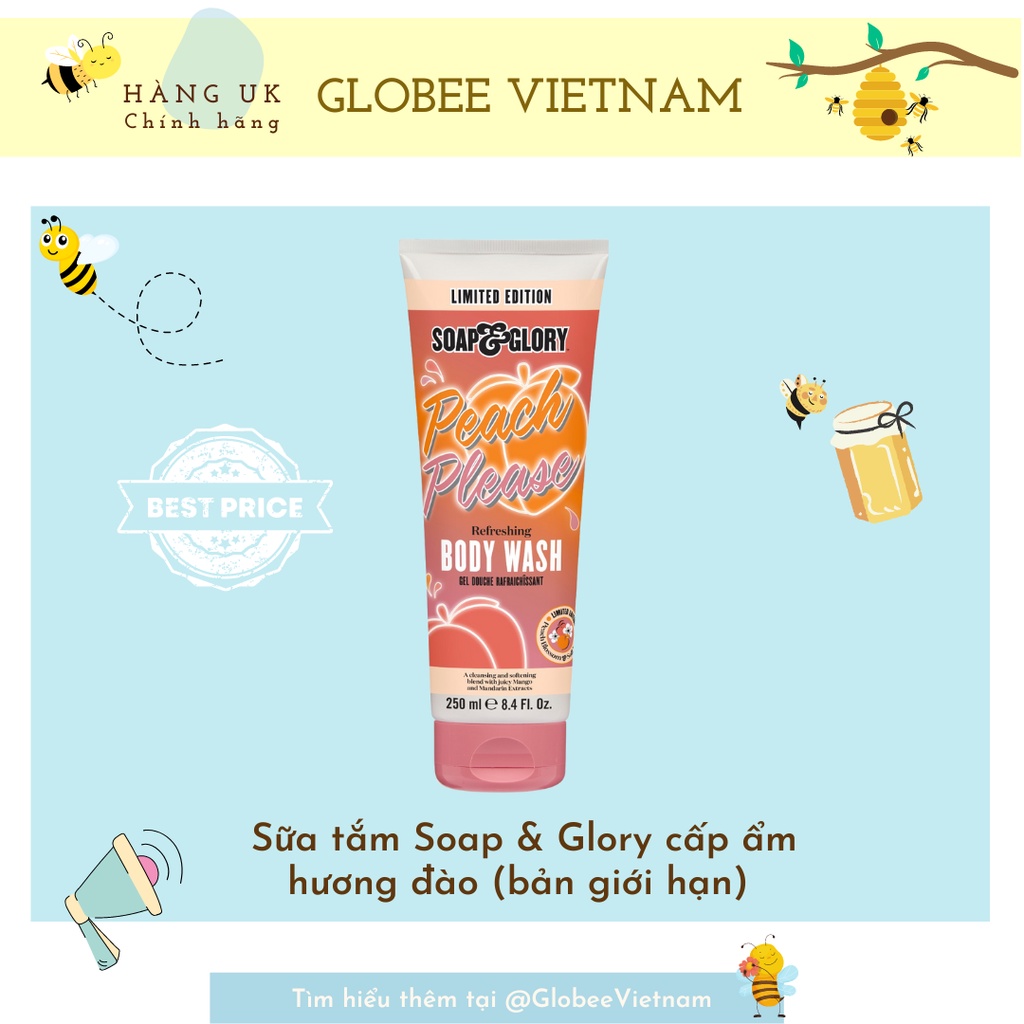 Sữa tắm Soap & Glory vị đào - phiên bản giới hạn