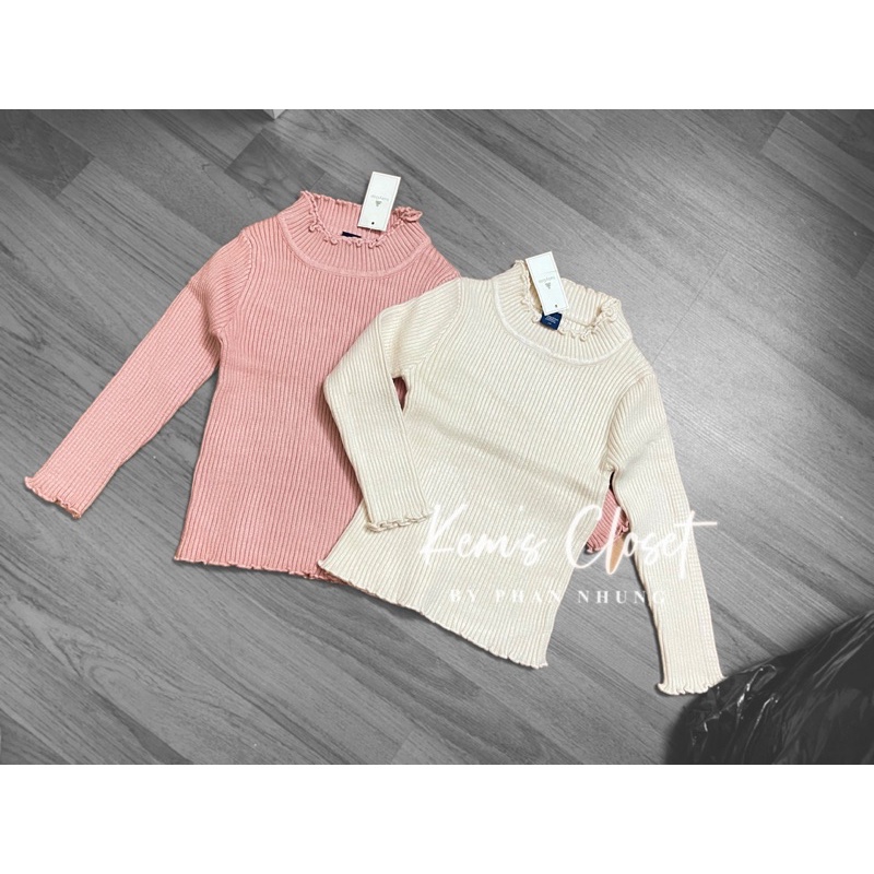 Áo Len Viền Bèo Dành Cho Bé Gái 2 Màu Hàng G.A.P