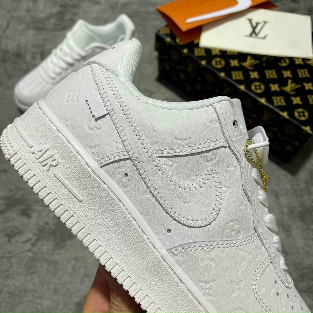 Giày AF1 LV Trắng full hoa văn cao cấp
