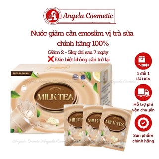 Nước giảm cân emoslim bột hoà tan vị trà sữa chính hãng 100% tặng kèm quà