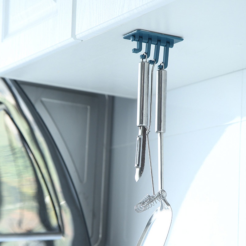 Móc Treo Đồ Gắn Tường Nhà Tắm / Bếp Xoay Được Kiểu Nhật Bản Màu Sắc Nổi Bật Không Đục Lỗ MM