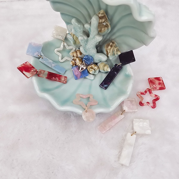 Đôi bông tai dáng dài kiểu dáng độc đáo nhiều màu sắc thời trang cho nữ