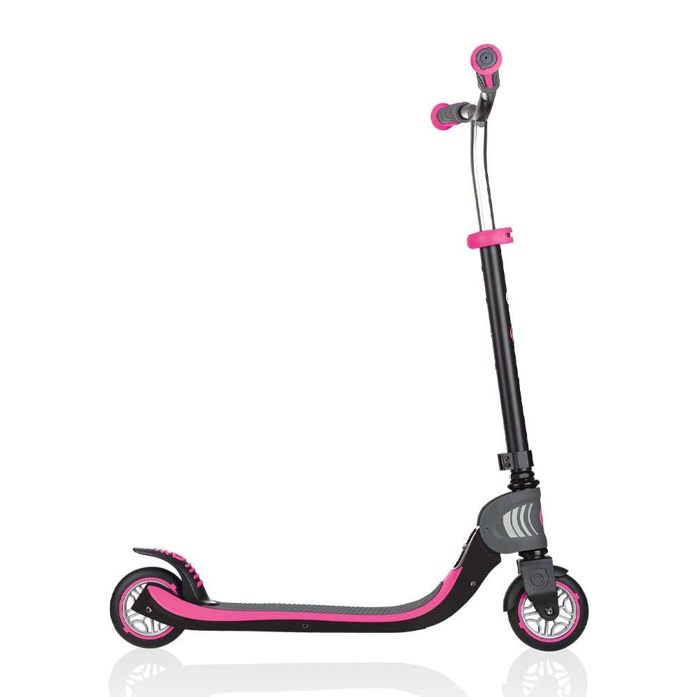 Xe Trượt Scooter 2 Bánh Gấp Gọn Globber Flow 125 Cho Trẻ Em Từ 6 Tuổi - Đen/Hồng