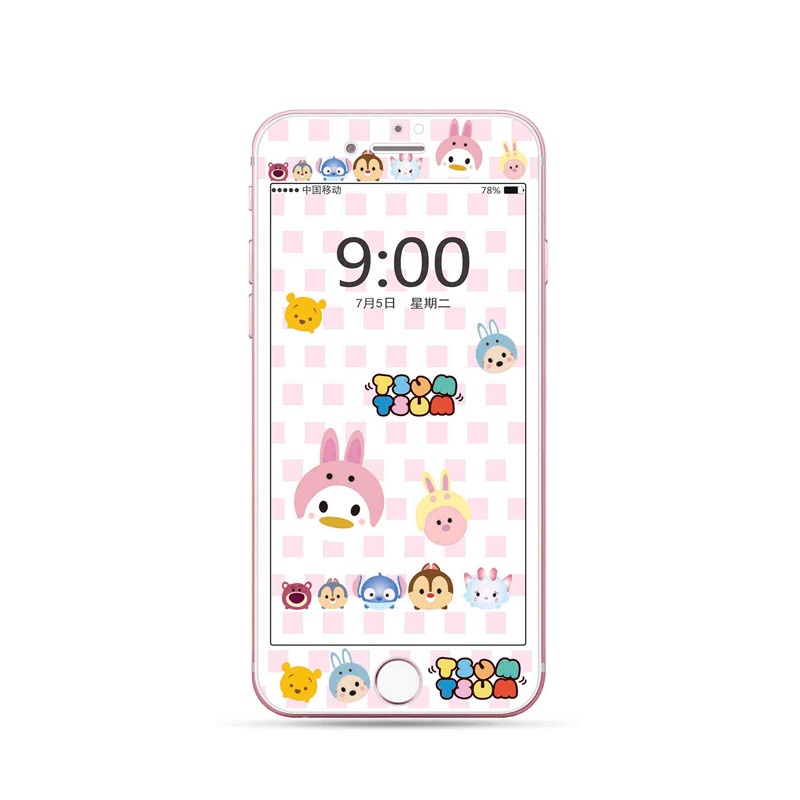 Ốp Điện Thoại Kính Cường Lực Họa Tiết Hoạt Hình Dễ Thương Cho Iphone 6 6s 6plus 6splus 7 8 + 7plus 8plus SE 2020 Se3