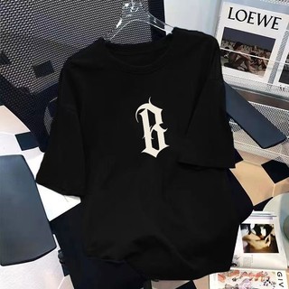 Áo thun FASHMILY 100% cotton tay ngắn cổ tròn dáng rộng phong cách thời trang Hàn Quốc hàng mới 2023