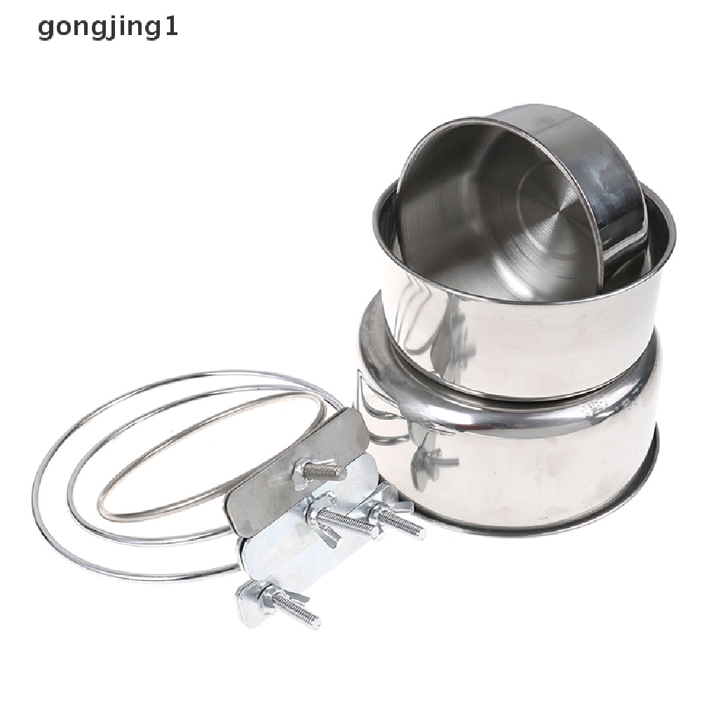 Bát Đựng Thức Ăn Nước Uống Bằng Thép Không Gỉ Có Móc Treo Cho Thú Cưng Vn VN