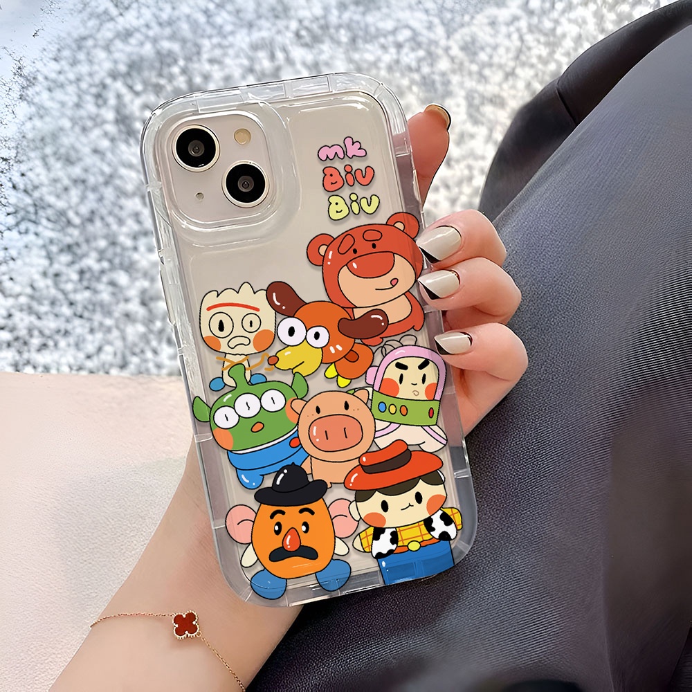 Ốp Điện Thoại Hình Lotso Dễ Thương Cho iphone 14promax 11 13 12 7Plus 6 6s XR X XS Max