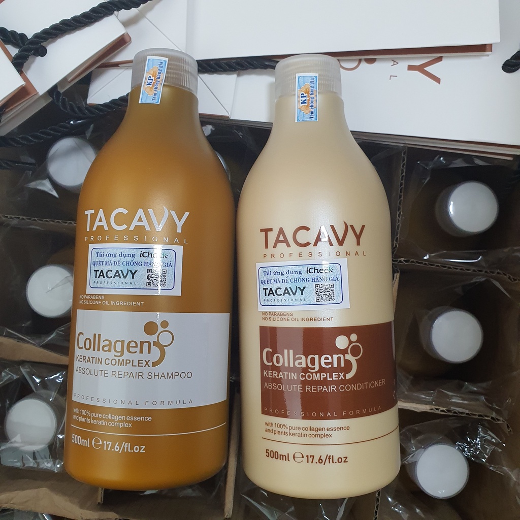 TACAVY COLLAGEN Dầu Gội phục hồi tái tạo biểu bì tóc, chống gẫy rụng hỗ trợ mọc tóc dầu gội xả TACAVY COLLAGEN 1000ml