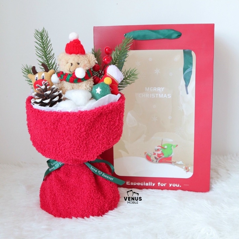 Hoa Gấu Bông Noel