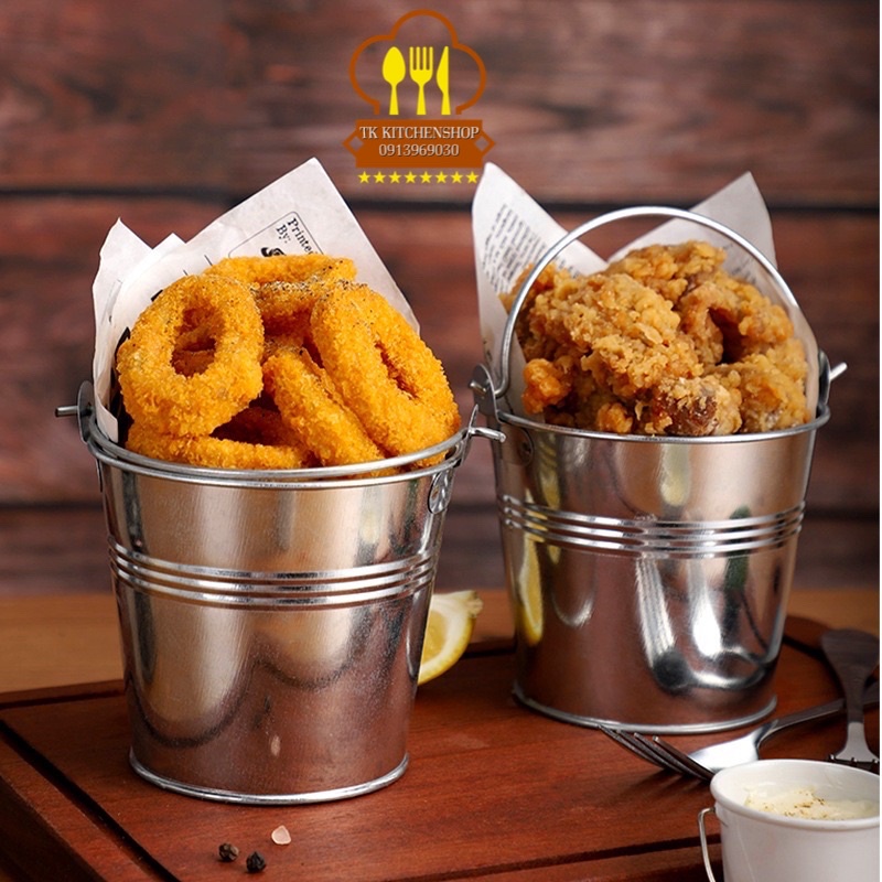 Xô đựng đồ chiên Siêu nhỏ, super mini, chuyên dụng để đựng các món finger food mang lại phog cách mới lạ