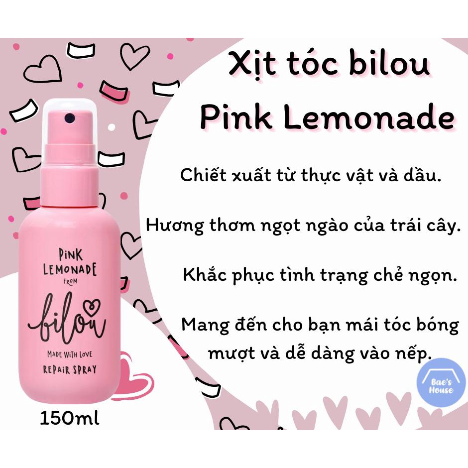Xịt tóc Bilou Pink Lemonade