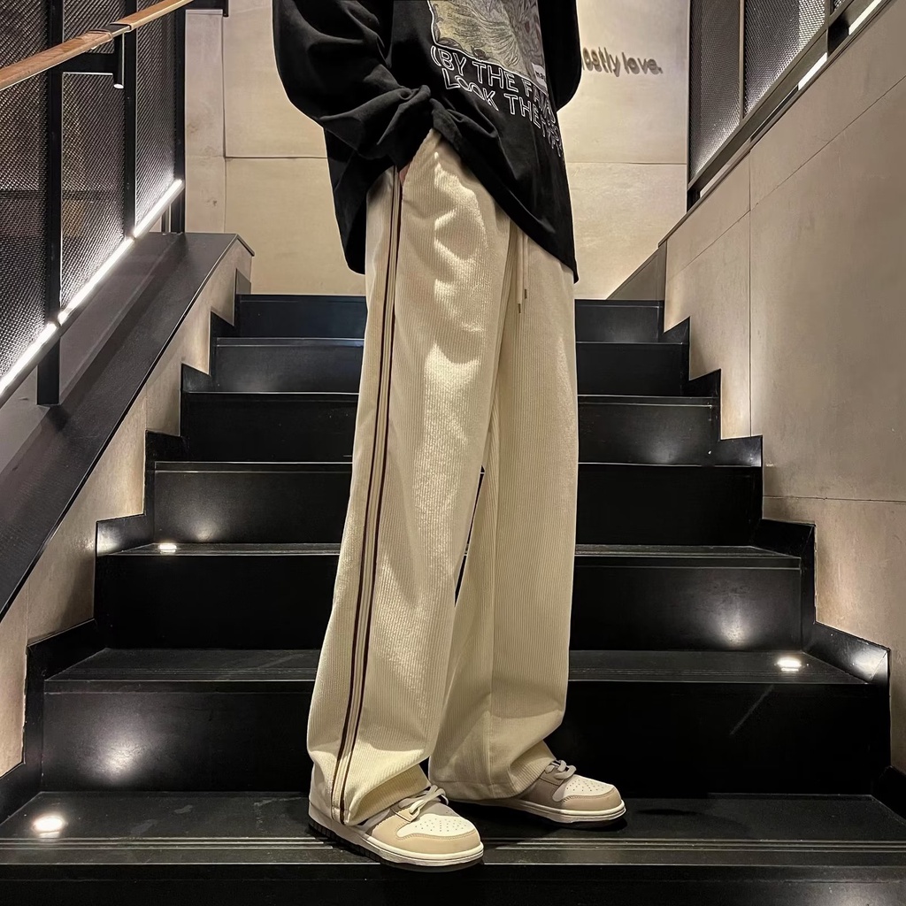 Quần Dài Lưng Thun Phong Cách hip hop Đường Phố Nhật Bản Cá Tính Cho Nam