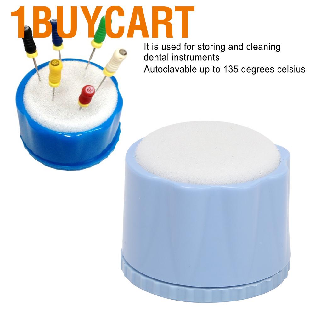 1buycart Dental Equipment Round Stand Cleaning Foam File Drills Block Holder With Sponge
