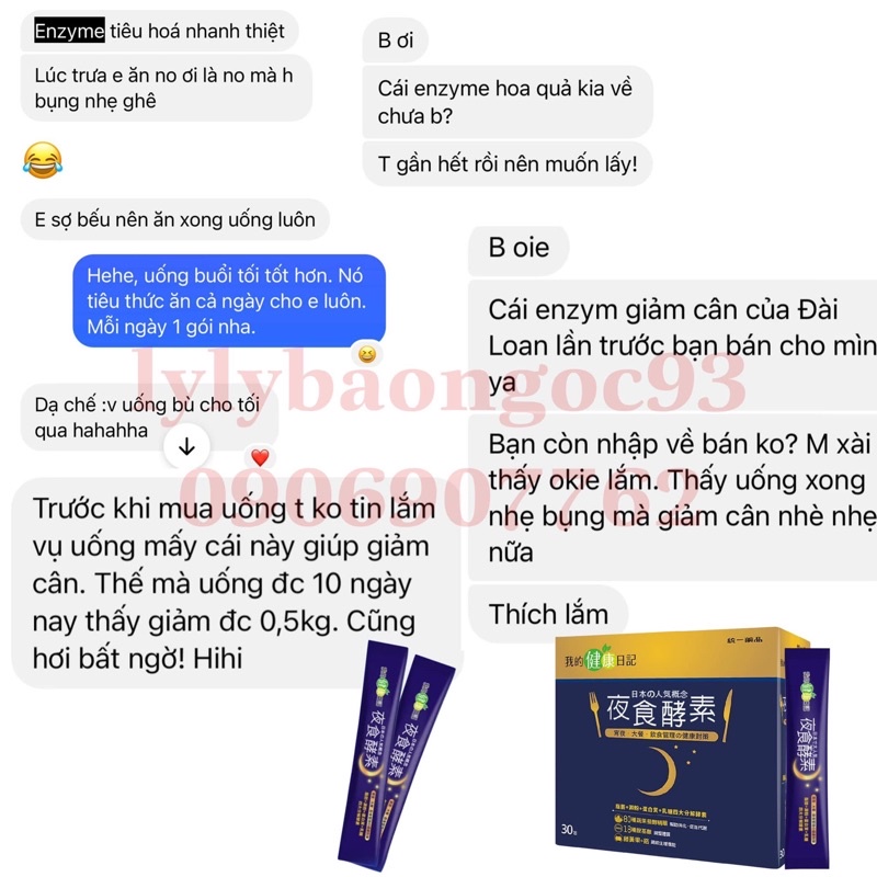 Men uống tiêu hoá & hỗ trợ giảm cân