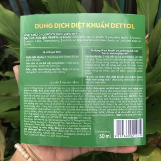 Dung Dịch Diệt Khuẩn DETTOL chai 50ml