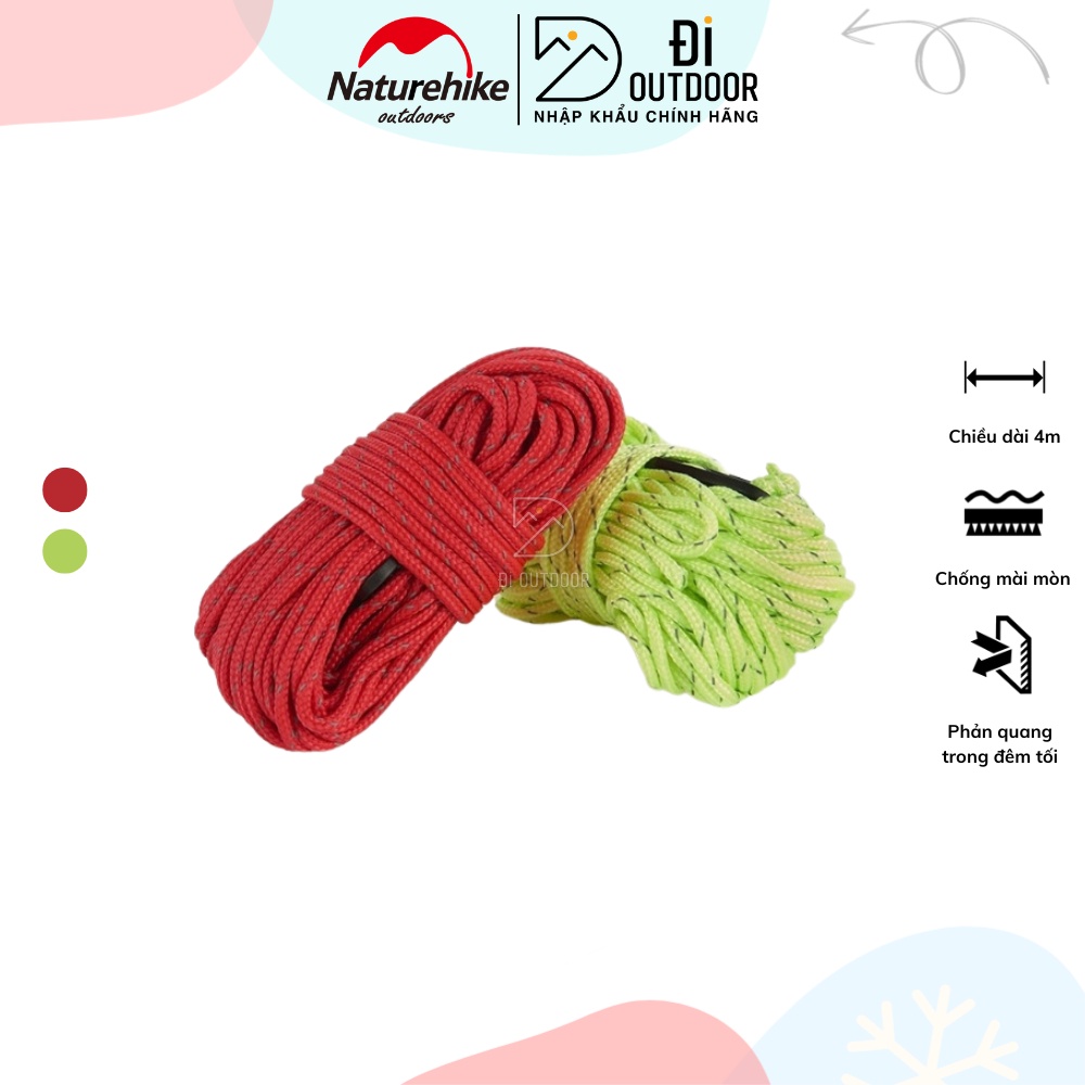 Bộ 4 Dây Căng Lều Phản Quang Naturehike NH15A001-G