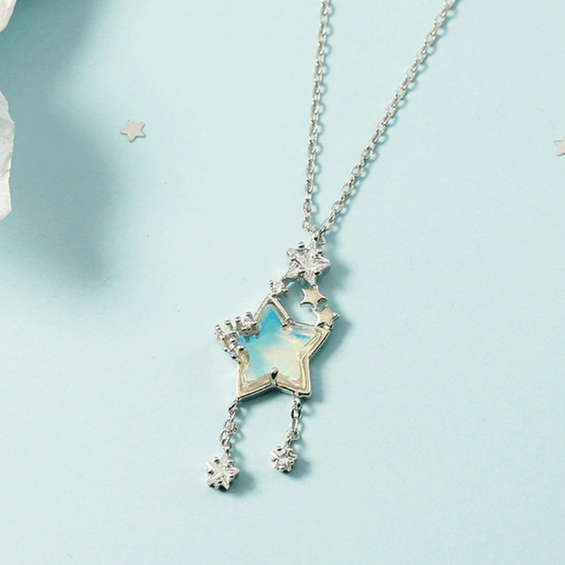 Vòng cổ Mặt Ngôi Sao Đính Đá Lấp Lánh Sang Trọng Cho Nữ